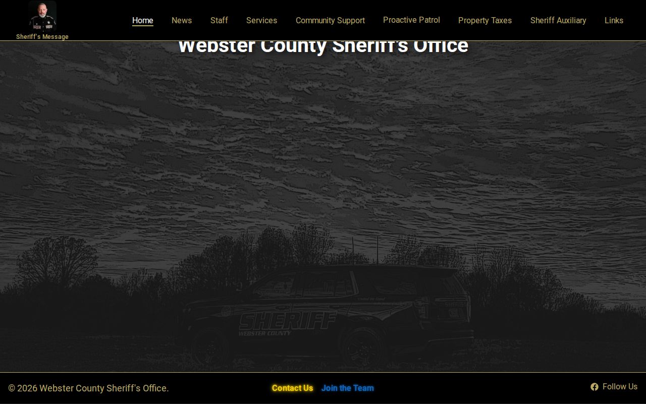 Webster County arrest lookup through the sheriff agency website