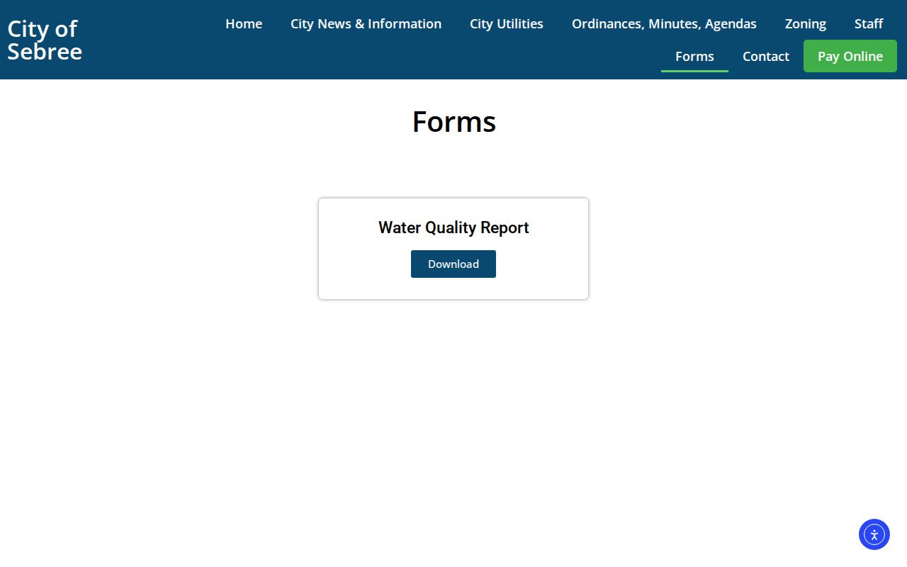 Sebree criminal records forms page without police records access
